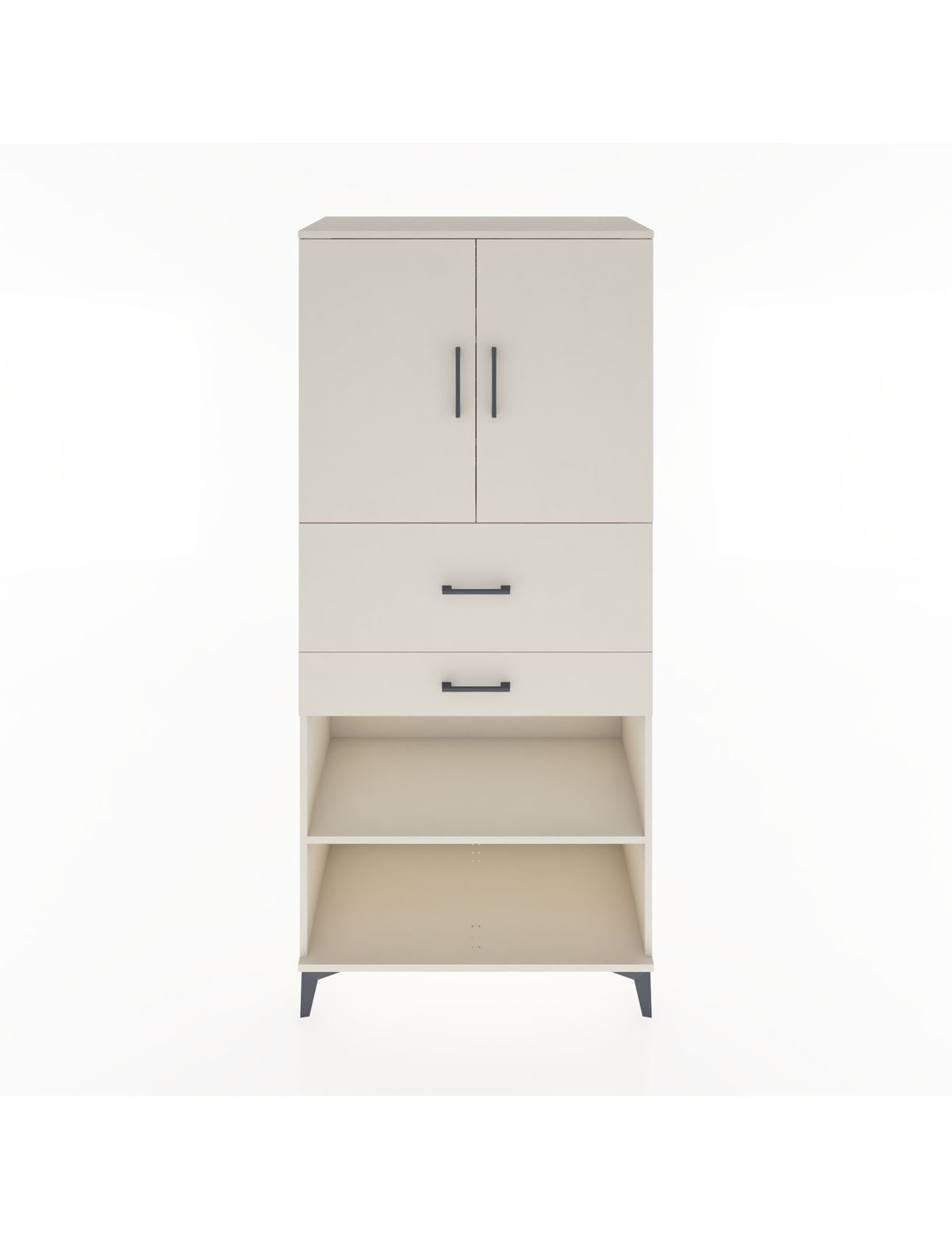 Hyperion Dolap 4 Raflı 2 Çekmeceli 2 Kapaklı 88x44x195 Aytaşı-Aytaşı