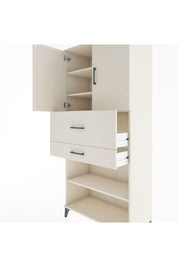 Hyperion Dolap 4 Raflı 2 Çekmeceli 2 Kapaklı 88x44x195 Aytaşı-Aytaşı