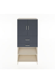 Hyperion Dolap 4 Raflı 2 Çekmeceli 2 Kapaklı 88x44x195 Aytaşı-Antrasit