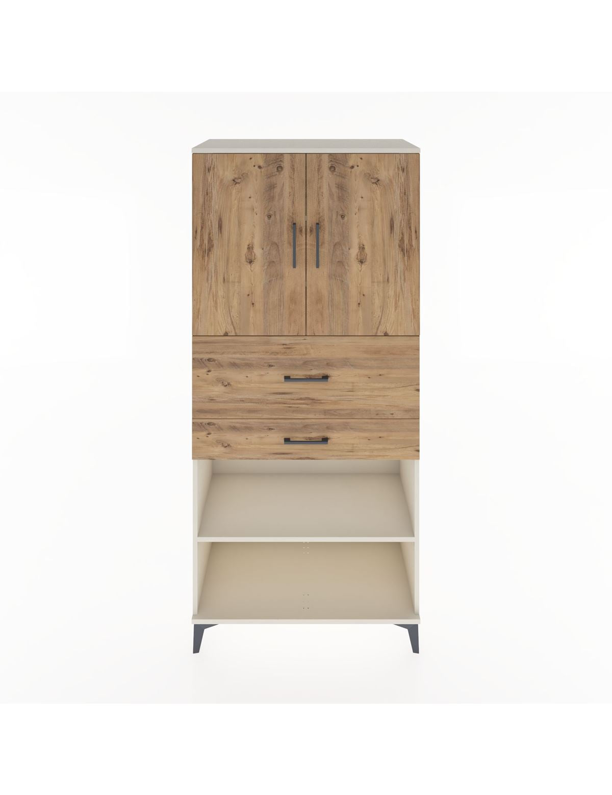 Hyperion Dolap 4 Raflı 2 Çekmeceli 2 Kapaklı 88x44x195 Aytaşı-Çam