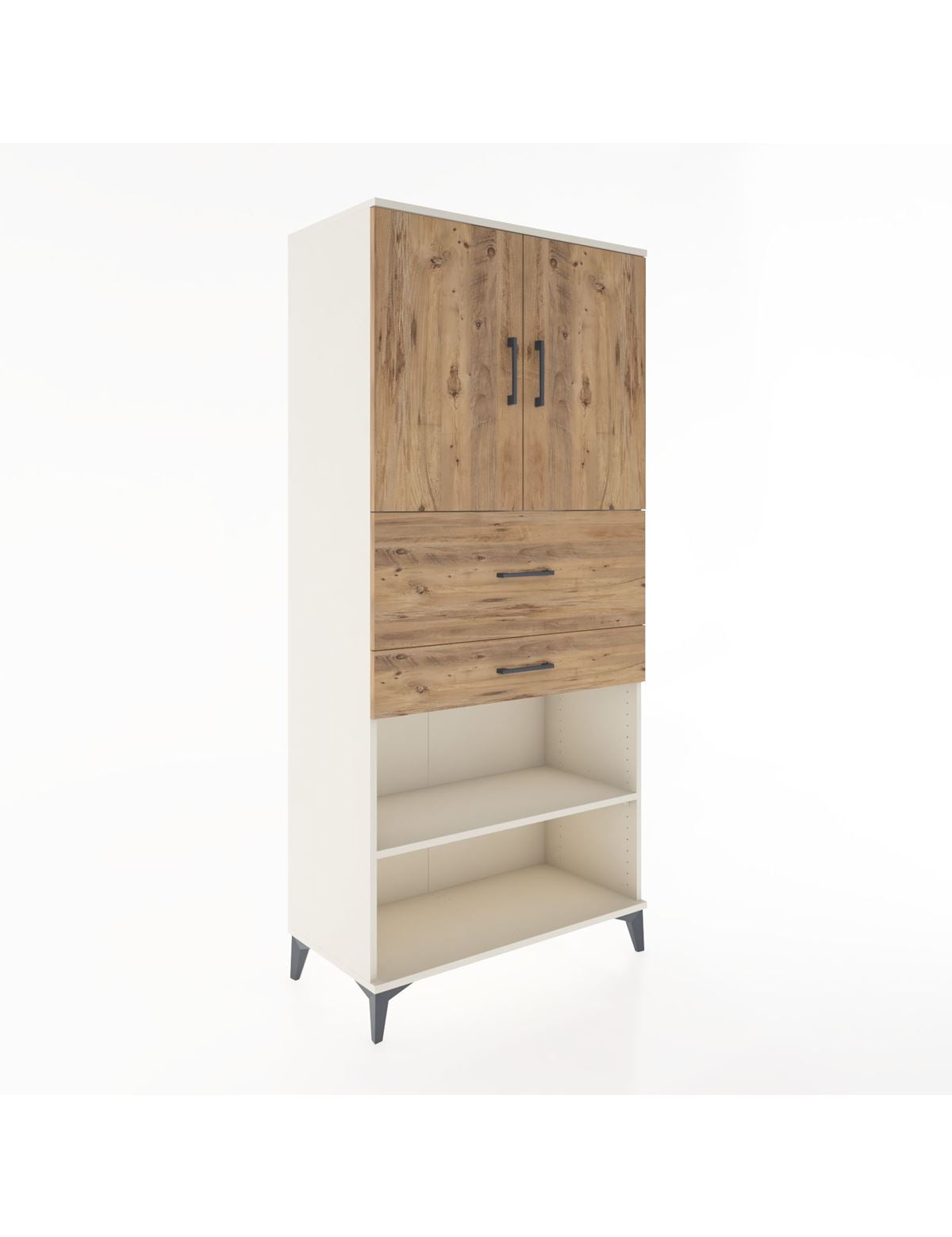 Hyperion Dolap 4 Raflı 2 Çekmeceli 2 Kapaklı 88x44x195 Aytaşı-Çam