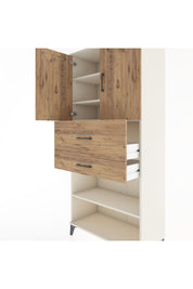 Hyperion Dolap 4 Raflı 2 Çekmeceli 2 Kapaklı 88x44x195 Aytaşı-Çam