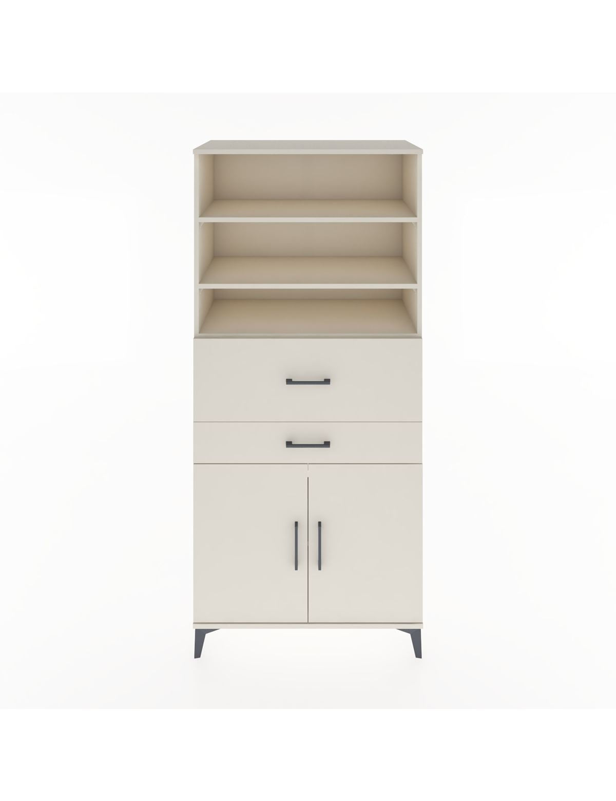 Hyperion Dolap 4 Raflı 2 Çekmeceli 2 Kapaklı 88x44x195 Aytaşı-Aytaşı