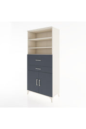 Hyperion Dolap 4 Raflı 2 Çekmeceli 2 Kapaklı 88x44x195 Aytaşı-Antrasit