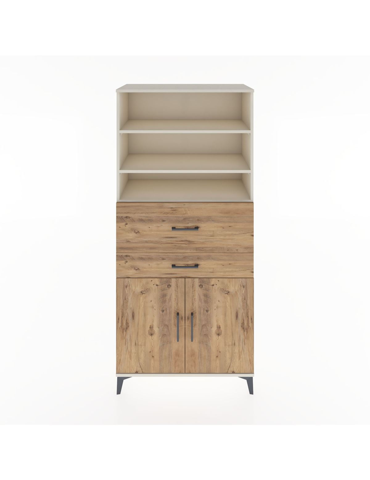 Hyperion Dolap 4 Raflı 2 Çekmeceli 2 Kapaklı 88x44x195 Aytaşı-Çam