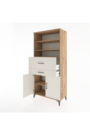 Hyperion Dolap 4 Raflı 2 Çekmeceli 2 Kapaklı 88x44x195 Çam-Aytaşı