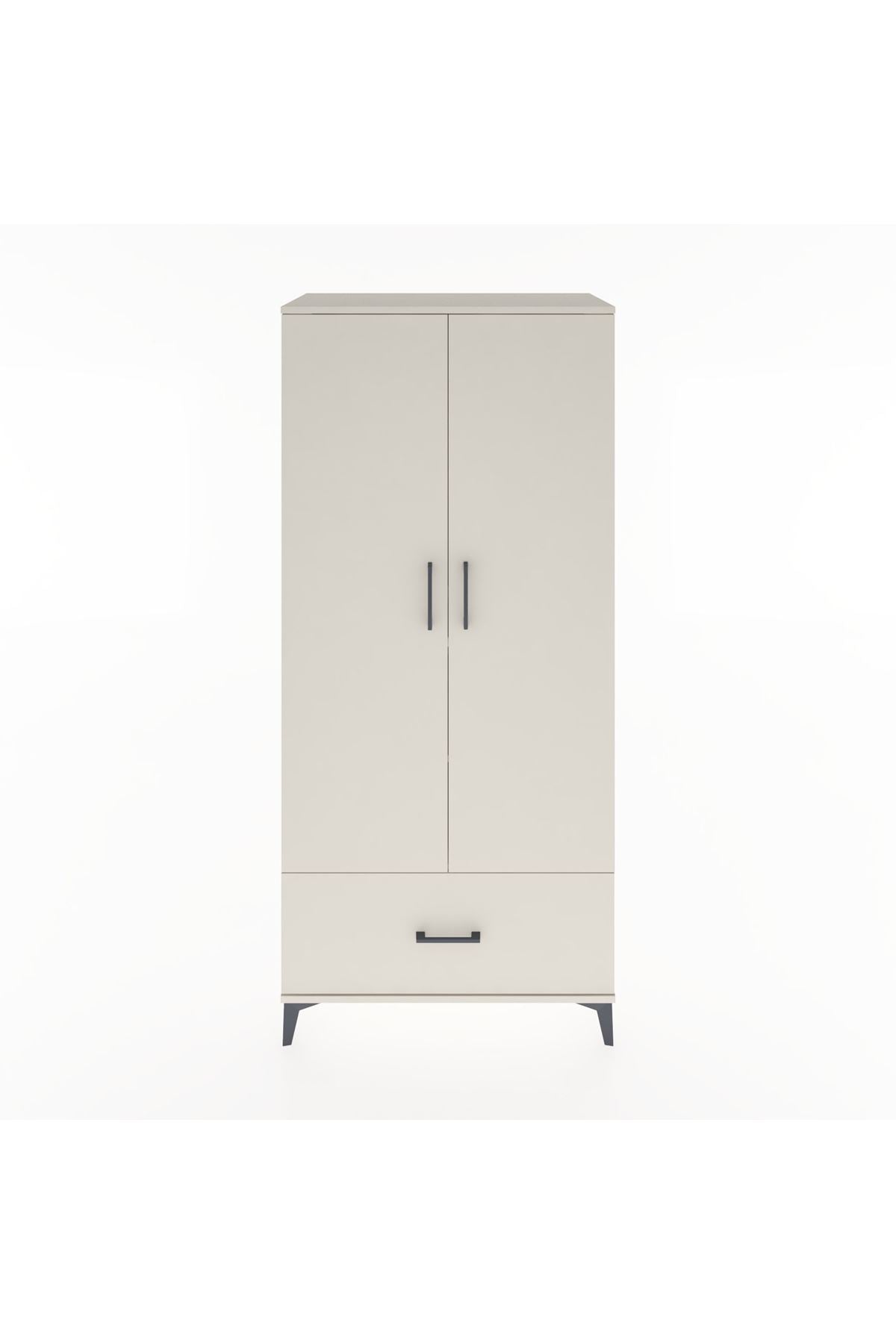 Hyperion Dolap 3 Raflı Tek Çekmeceli Tek Askılı 88x44x195 Aytaşı-Aytaşı