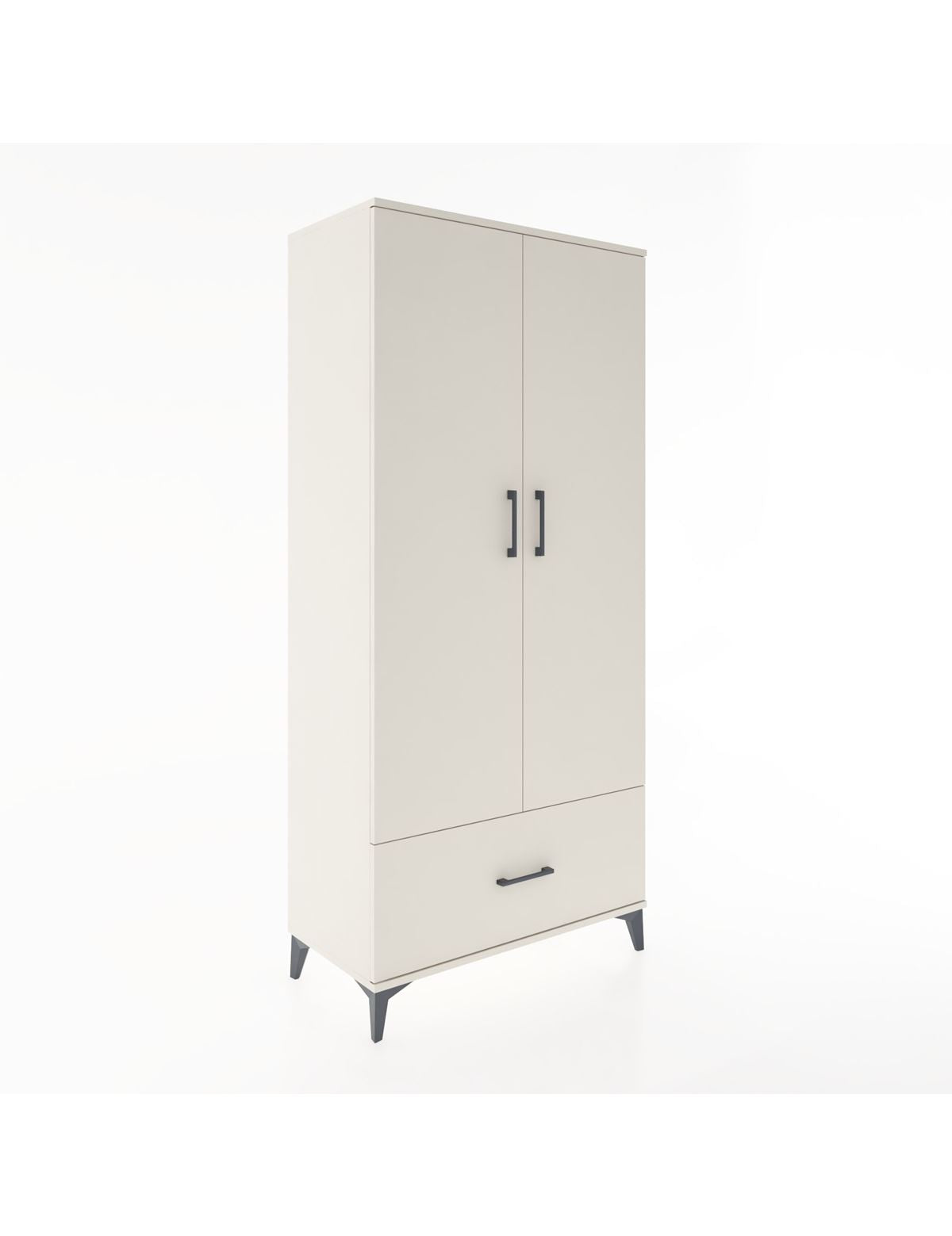 Hyperion Dolap 3 Raflı Tek Çekmeceli Tek Askılı 88x44x195 Aytaşı-Aytaşı