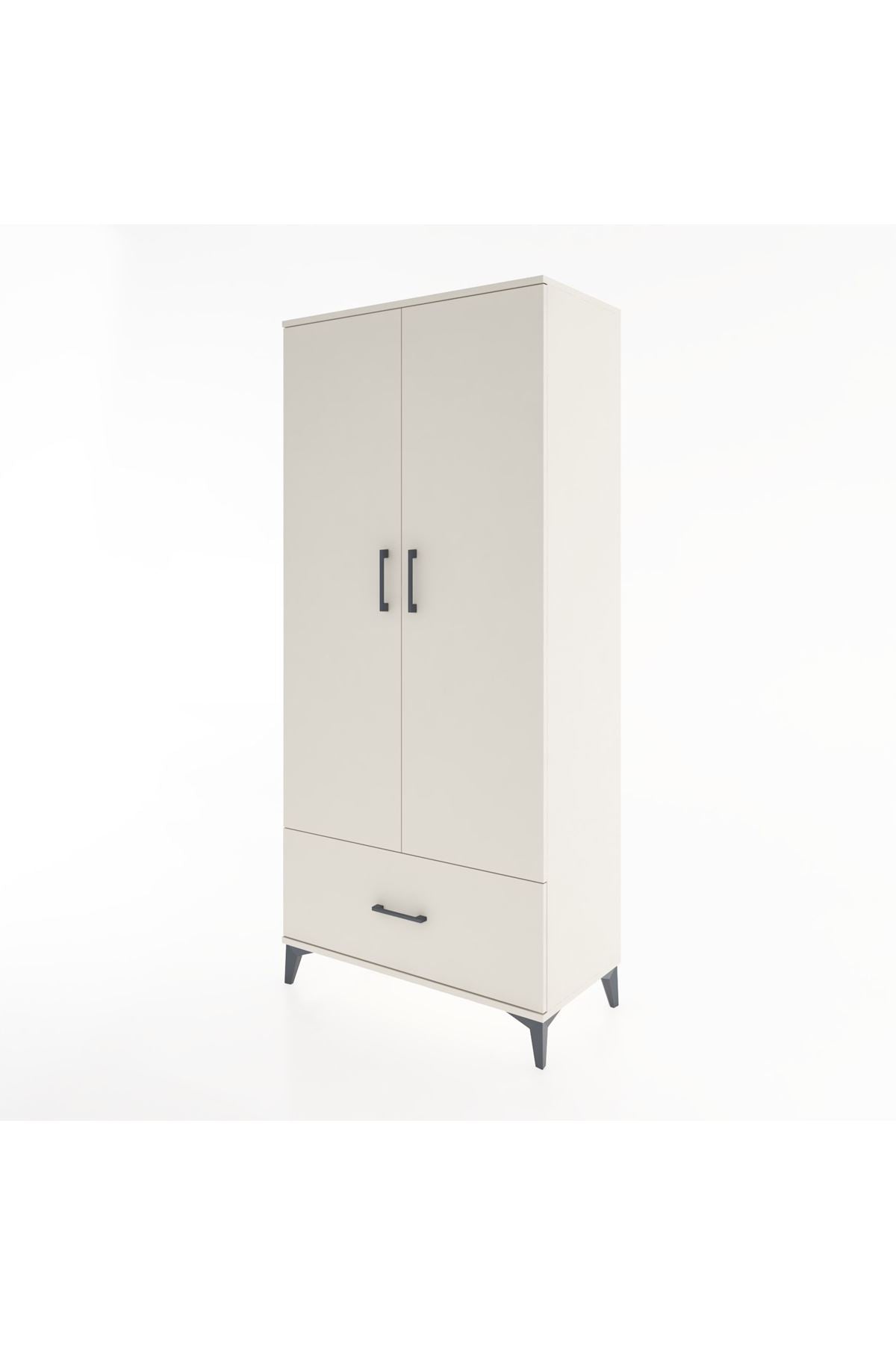Hyperion Dolap 3 Raflı Tek Çekmeceli Tek Askılı 88x44x195 Aytaşı-Aytaşı