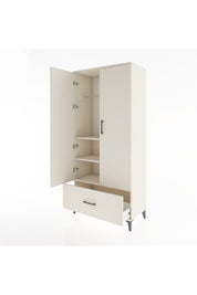 Hyperion Dolap 3 Raflı Tek Çekmeceli Tek Askılı 88x44x195 Aytaşı-Aytaşı