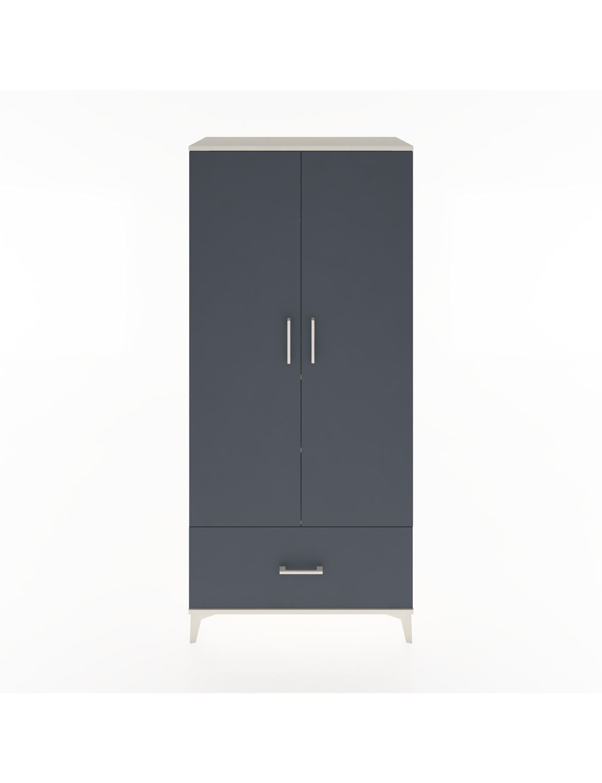 Hyperion Dolap 3 Raflı Tek Çekmeceli Tek Askılı 88x44x195 Aytaşı-Antrasit