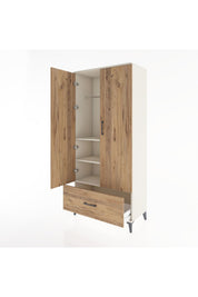 Hyperion Dolap 3 Raflı Tek Çekmeceli Tek Askılı 88x44x195 Aytaşı-Çam