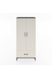 Hyperion Dolap 3 Raflı Tek Çekmeceli Tek Askılı 88x44x195 Antrasit-Aytaşı