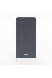Hyperion Dolap 3 Raflı Tek Çekmeceli Tek Askılı 88x44x195 Antrasit-Antrasit