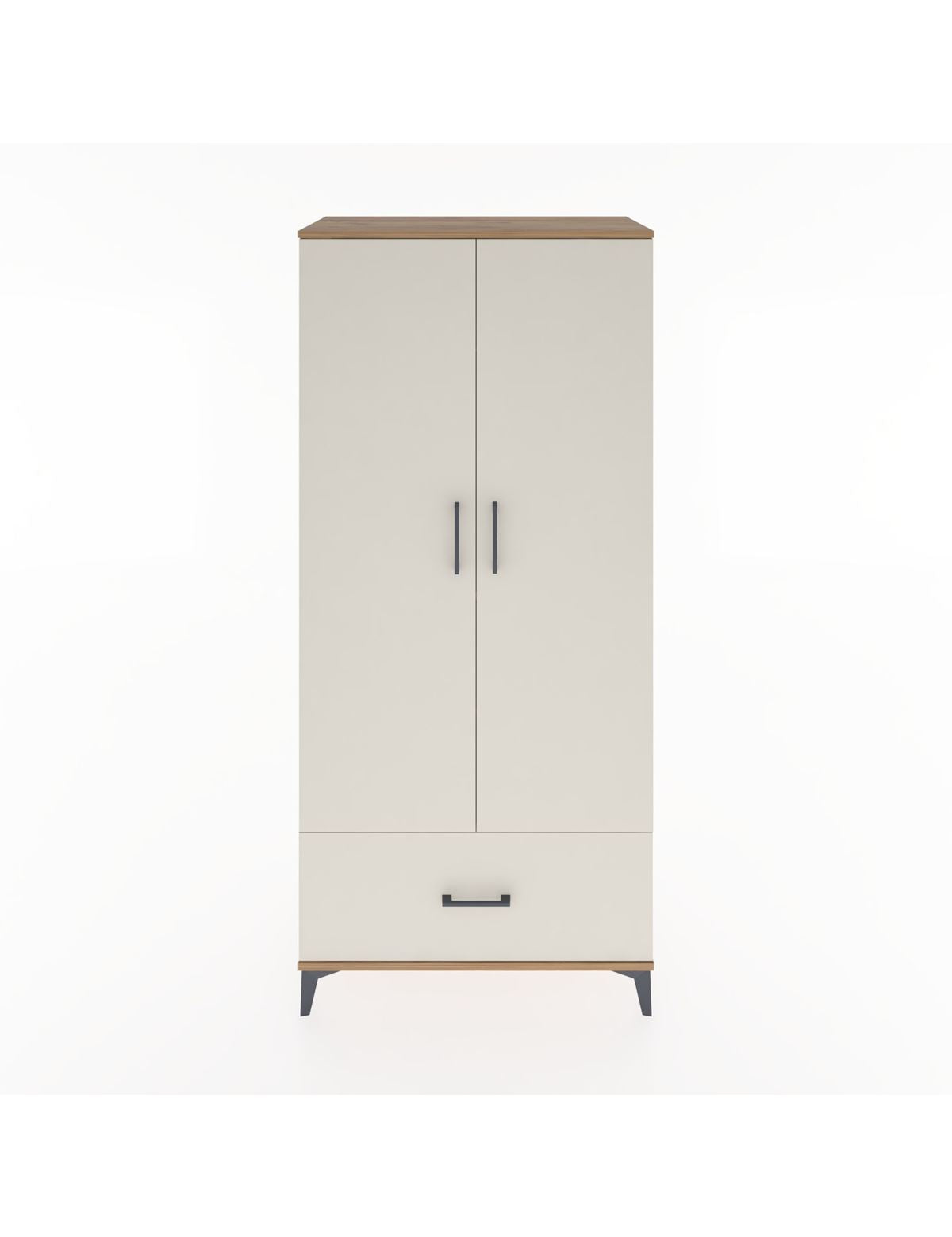 Hyperion Dolap 3 Raflı Tek Çekmeceli Tek Askılı 88x44x195 Çam-Aytaşı