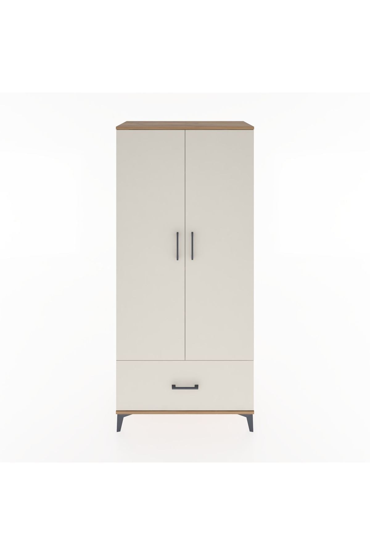 Hyperion Dolap 3 Raflı Tek Çekmeceli Tek Askılı 88x44x195 Çam-Aytaşı