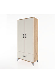 Hyperion Dolap 3 Raflı Tek Çekmeceli Tek Askılı 88x44x195 Çam-Aytaşı