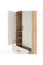 Hyperion Dolap 3 Raflı Tek Çekmeceli Tek Askılı 88x44x195 Çam-Aytaşı