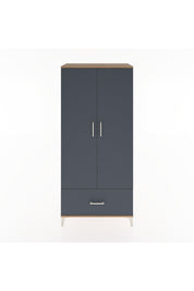 Hyperion Dolap 3 Raflı Tek Çekmeceli Tek Askılı 88x44x195 Çam-Antrasit