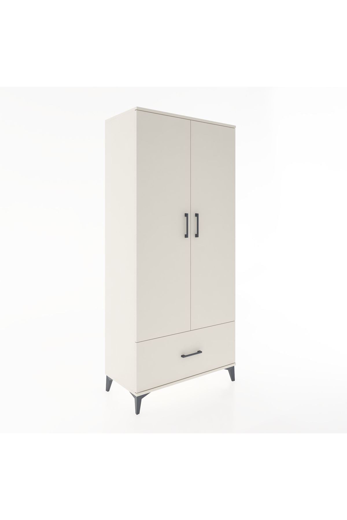 Hyperion Dolap 5 Raflı Tek Çekmeceli 2 Kapaklı 88x44x195 Aytaşı-Aytaşı