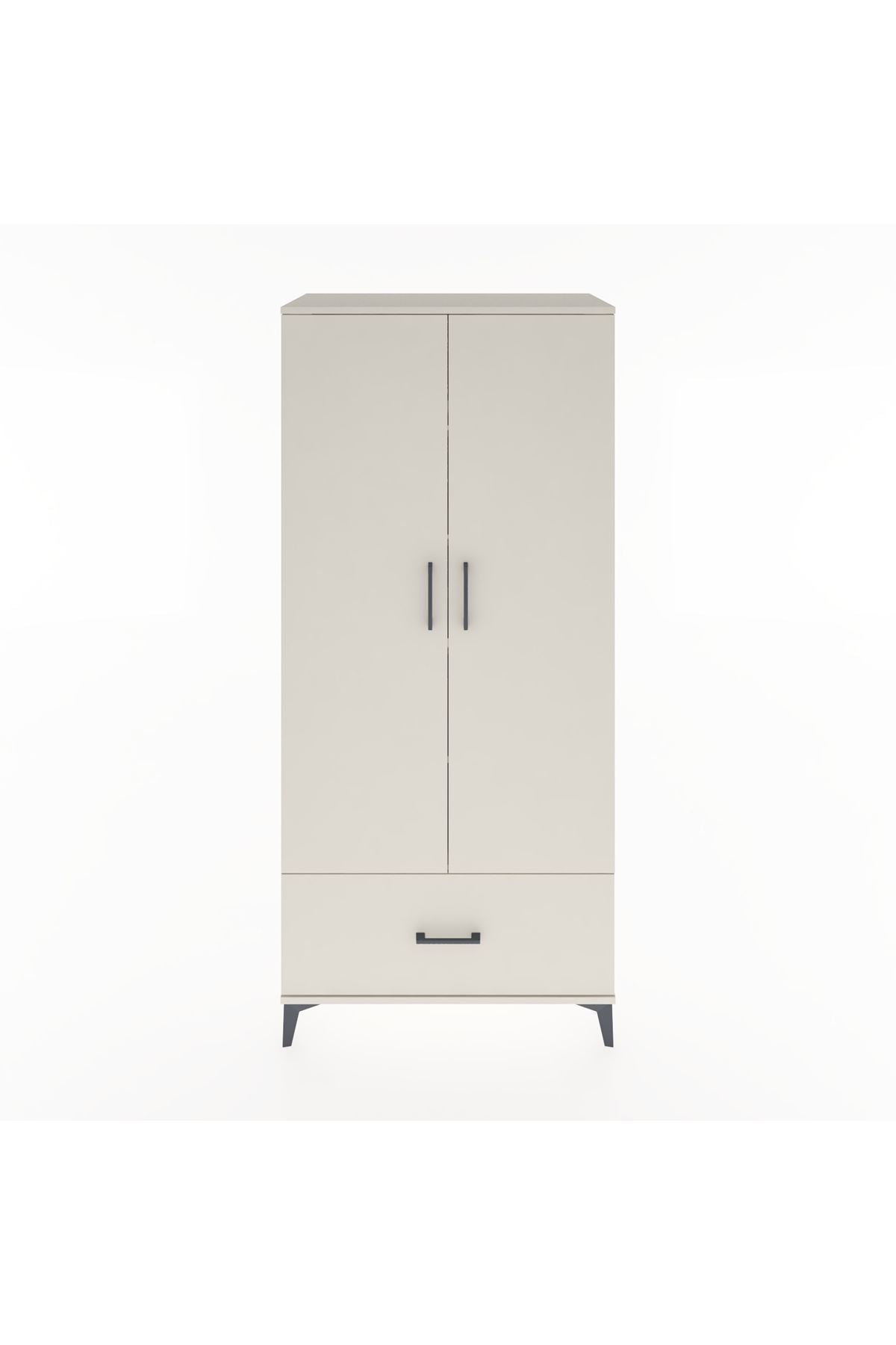 Hyperion Dolap 5 Raflı Tek Çekmeceli 2 Kapaklı 88x44x195 Aytaşı-Aytaşı