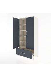 Hyperion Dolap 5 Raflı Tek Çekmeceli 2 Kapaklı 88x44x195 Aytaşı-Antrasit