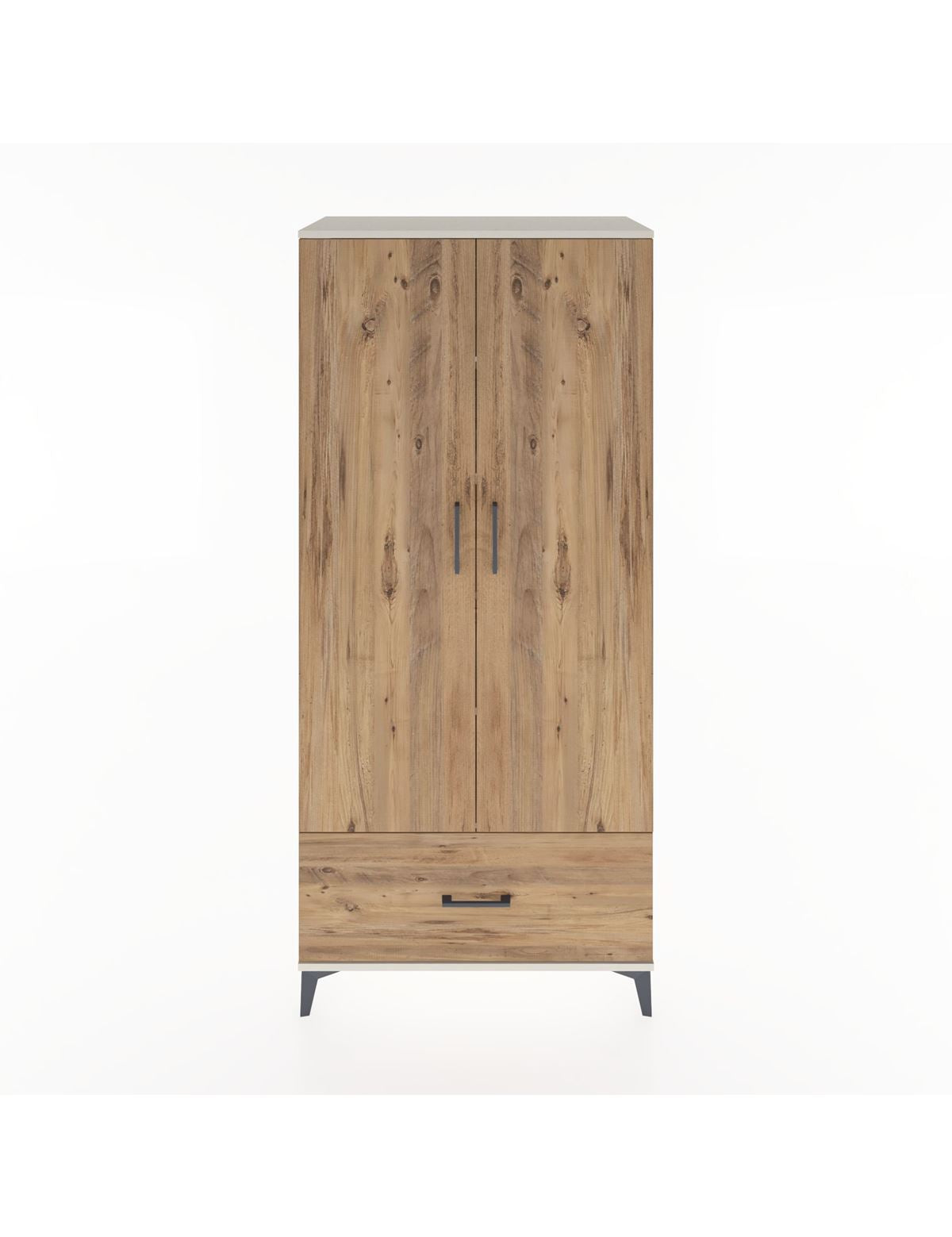 Hyperion Dolap 5 Raflı Tek Çekmeceli 2 Kapaklı 88x44x195 Aytaşı-Çam