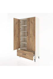 Hyperion Dolap 5 Raflı Tek Çekmeceli 2 Kapaklı 88x44x195 Aytaşı-Çam