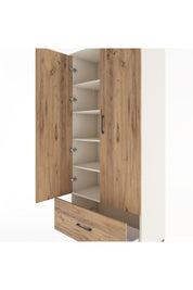 Hyperion Dolap 5 Raflı Tek Çekmeceli 2 Kapaklı 88x44x195 Aytaşı-Çam