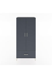 Hyperion Dolap 5 Raflı Tek Çekmeceli 2 Kapaklı 88x44x195 Antrasit-Antrasit