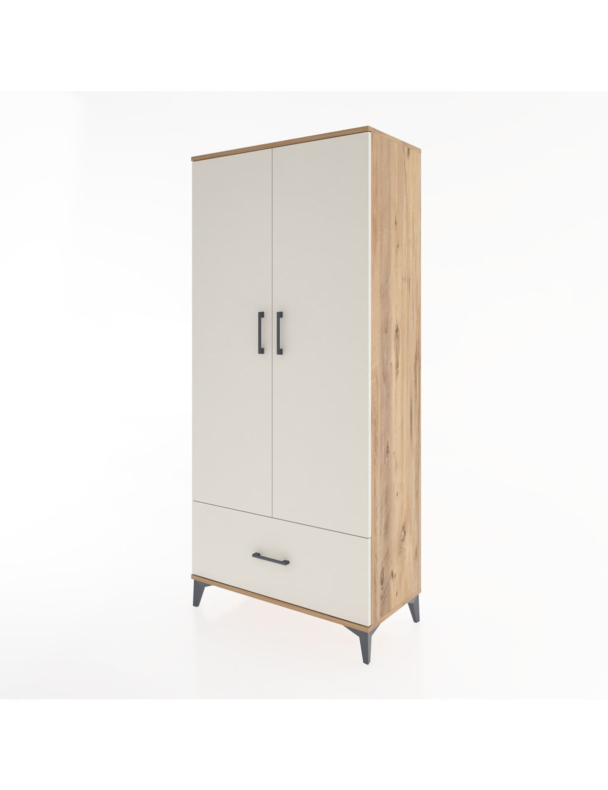 Hyperion Dolap 5 Raflı Tek Çekmeceli 2 Kapaklı 88x44x195 - S60M011V7B