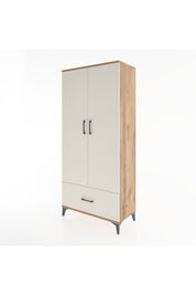 Hyperion Dolap 5 Raflı Tek Çekmeceli 2 Kapaklı 88x44x195 Çam-Aytaşı