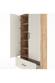 Hyperion Dolap 5 Raflı Tek Çekmeceli 2 Kapaklı 88x44x195 Çam-Aytaşı