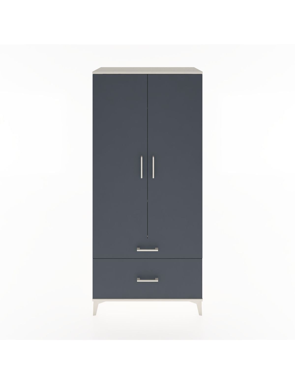 Hyperion Dolap 2 Raflı 2 Çekmeceli Tek Askılı 88x44x195 Aytaşı-Antrasit