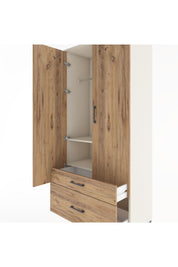 Hyperion Dolap 2 Raflı 2 Çekmeceli Tek Askılı 88x44x195 Aytaşı-Çam