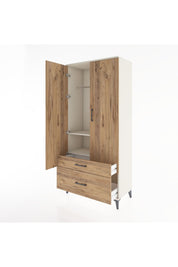 Hyperion Dolap 2 Raflı 2 Çekmeceli Tek Askılı 88x44x195 Aytaşı-Çam