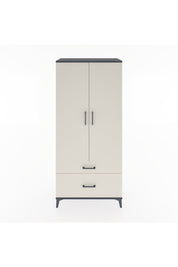 Hyperion Dolap 2 Raflı 2 Çekmeceli Tek Askılı 88x44x195 Antrasit-Aytaşı