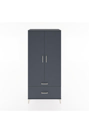 Hyperion Dolap 2 Raflı 2 Çekmeceli Tek Askılı 88x44x195 Antrasit-Antrasit