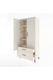 Hyperion Dolap 4 Raflı 2 Çekmeceli 2 Kapaklı 88x44x195 Aytaşı-Aytaşı