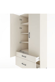 Hyperion Dolap 4 Raflı 2 Çekmeceli 2 Kapaklı 88x44x195 Aytaşı-Aytaşı