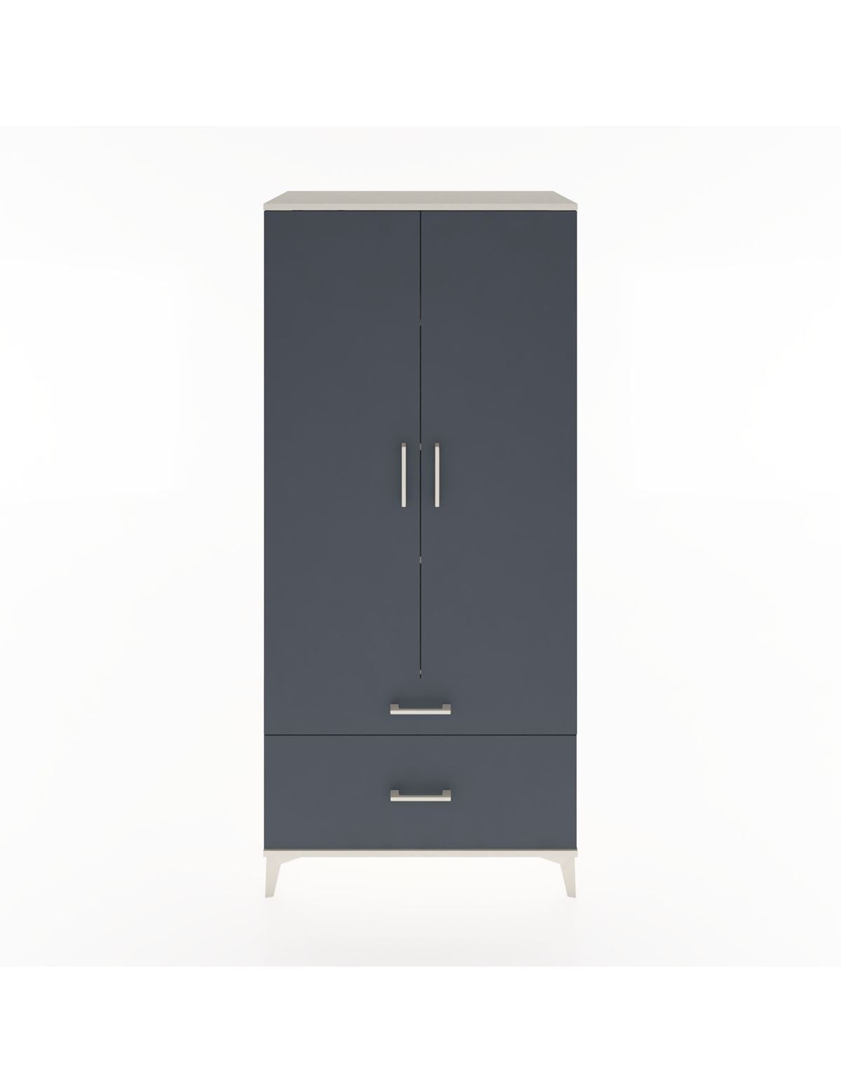 Hyperion Dolap 4 Raflı 2 Çekmeceli 2 Kapaklı 88x44x195 Aytaşı-Antrasit