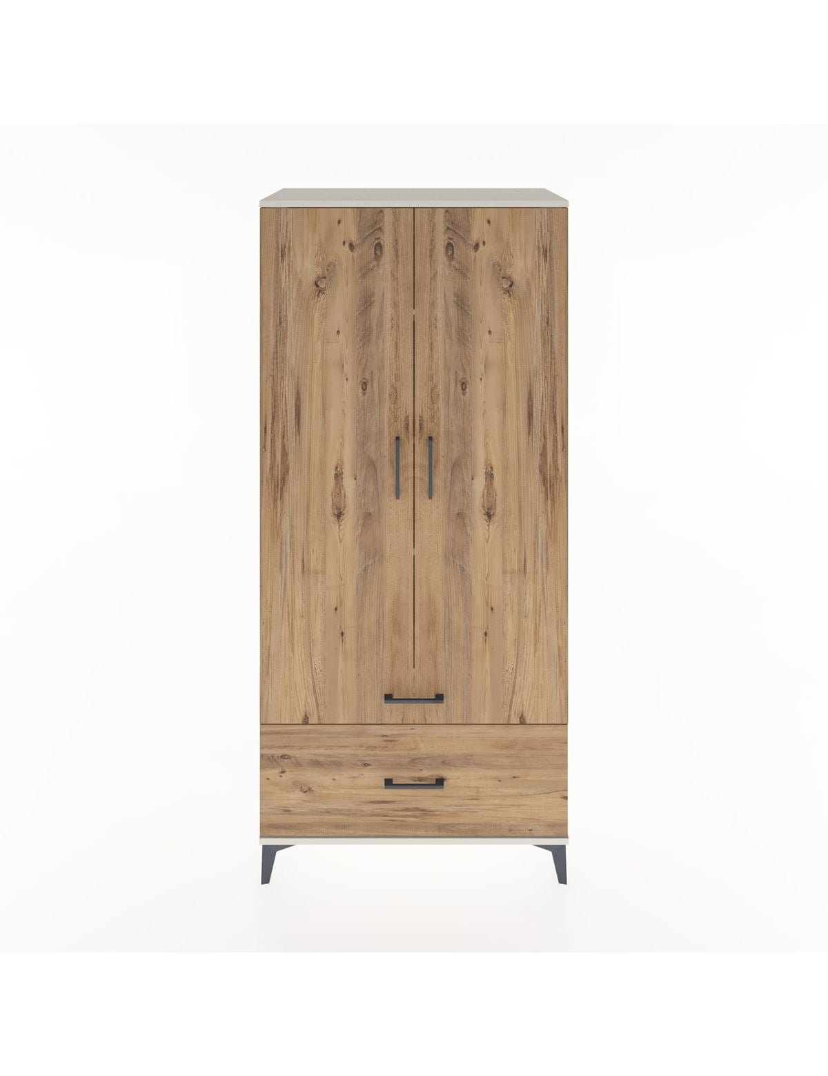 Hyperion Dolap 4 Raflı 2 Çekmeceli 2 Kapaklı 88x44x195 Aytaşı-Çam