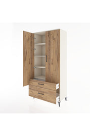 Hyperion Dolap 4 Raflı 2 Çekmeceli 2 Kapaklı 88x44x195 Aytaşı-Çam