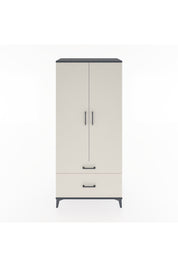 Hyperion Dolap 4 Raflı 2 Çekmeceli 2 Kapaklı 88x44x195 Antrasit-Aytaşı