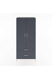 Hyperion Dolap 4 Raflı 2 Çekmeceli 2 Kapaklı 88x44x195 Antrasit-Antrasit