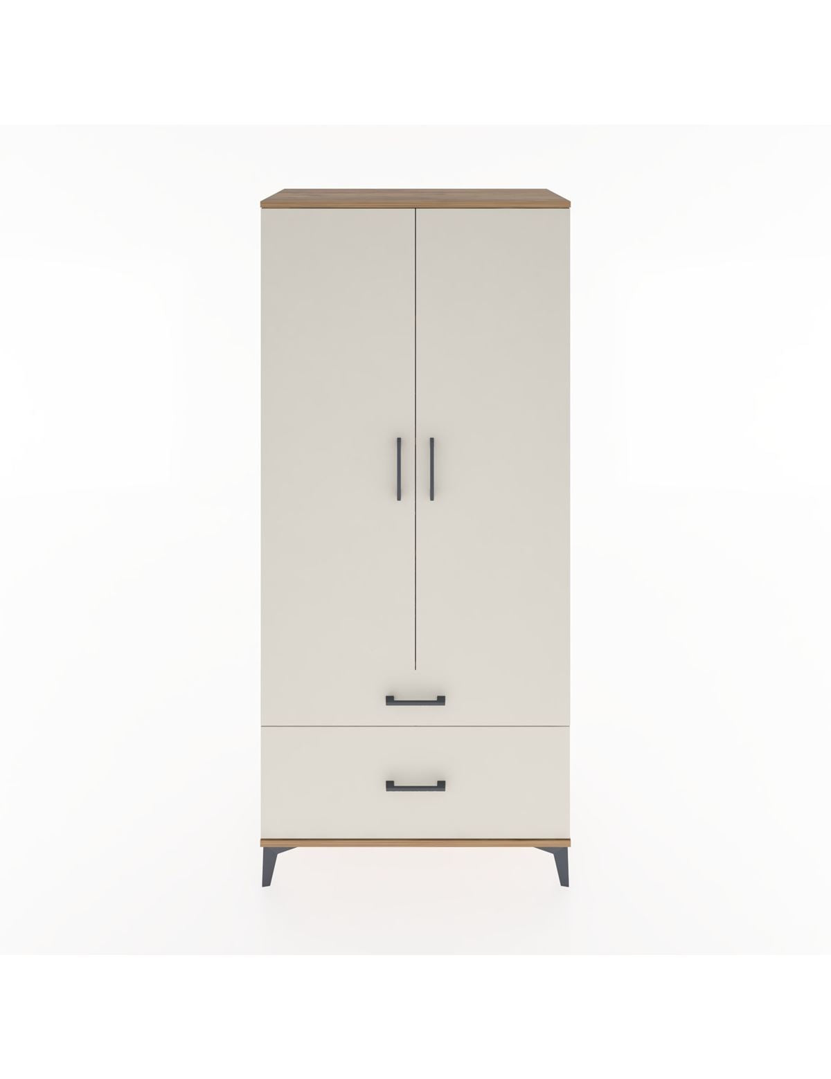 Hyperion Dolap 4 Raflı 2 Çekmeceli 2 Kapaklı 88x44x195 Çam-Aytaşı