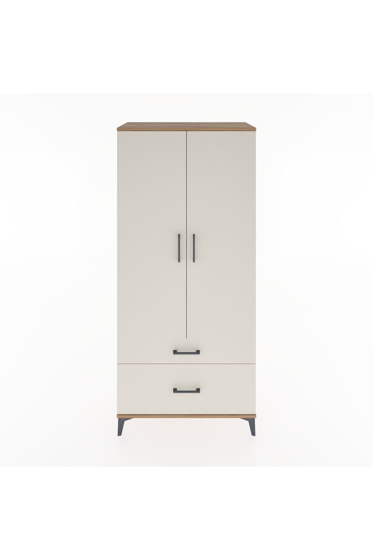 Hyperion Dolap 4 Raflı 2 Çekmeceli 2 Kapaklı 88x44x195 Çam-Aytaşı