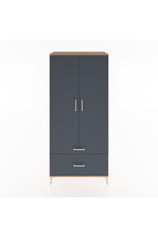 Hyperion Dolap 4 Raflı 2 Çekmeceli 2 Kapaklı 88x44x195 Çam-Antrasit