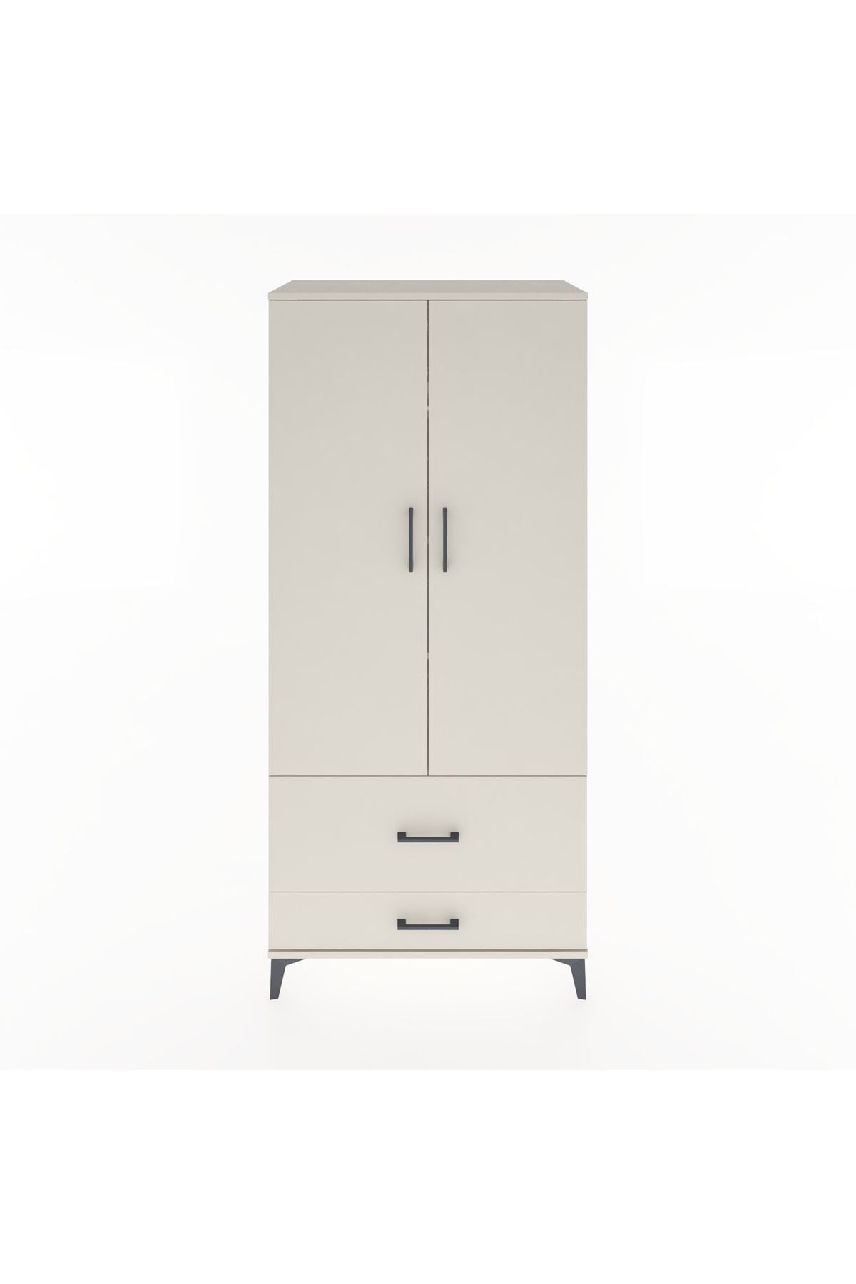 Hyperion Dolap 4 Raflı 2 Çekmeceli 2 Kapaklı 88x44x195 Aytaşı-Aytaşı