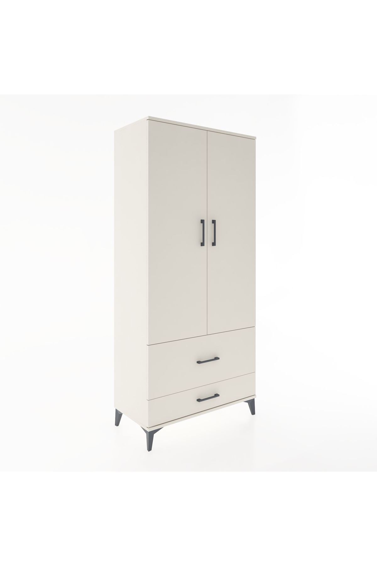 Hyperion Dolap 4 Raflı 2 Çekmeceli 2 Kapaklı 88x44x195 Aytaşı-Aytaşı